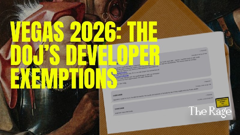 Vegas 2026: The DOJ's Developer Exemptions